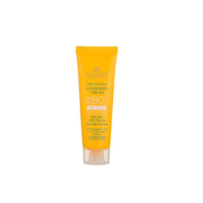 کرم ضد آفتاب بی رنگ سینره با SPF60 مناسب پوست نرمال تا خشک حجم 50 میلی لیتر