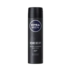 اسپری ضدتعریق مردانه نیوا Nivea مدل Deep Black Carbon Dark Wood 48H