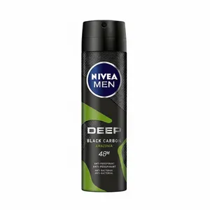 اسپری ضدتعریق مردانه نیوا Nivea مدل Deep Black Carbon Amazonia 48H